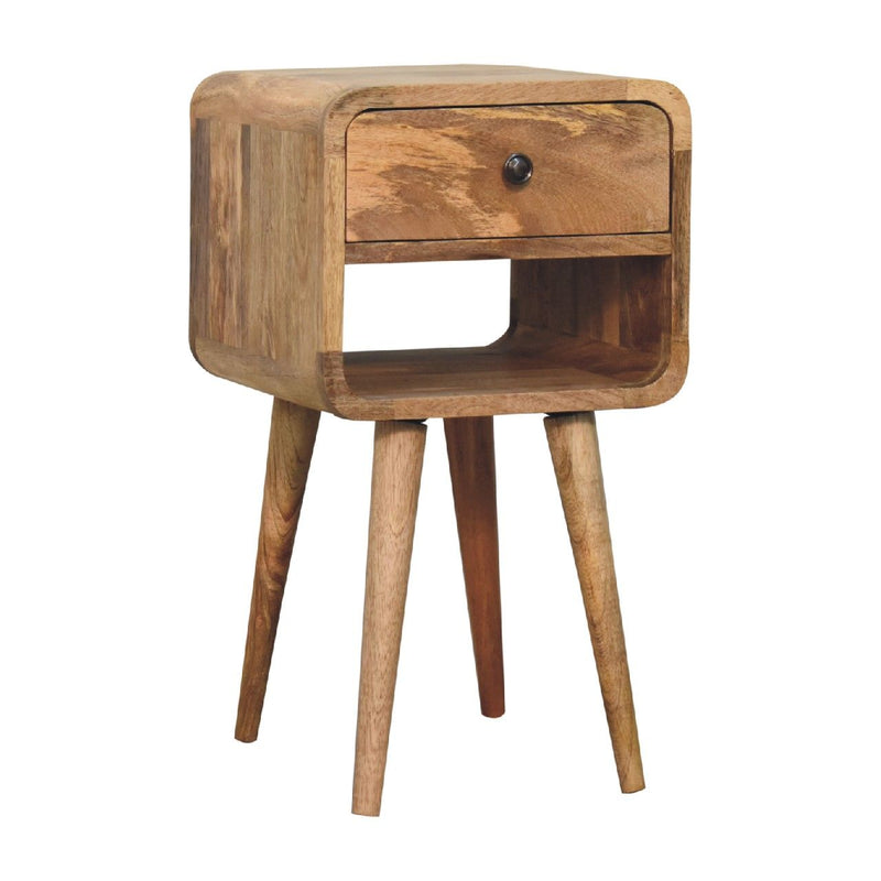 Mini Chestnut Curve Lower Bedside Nifhtstand