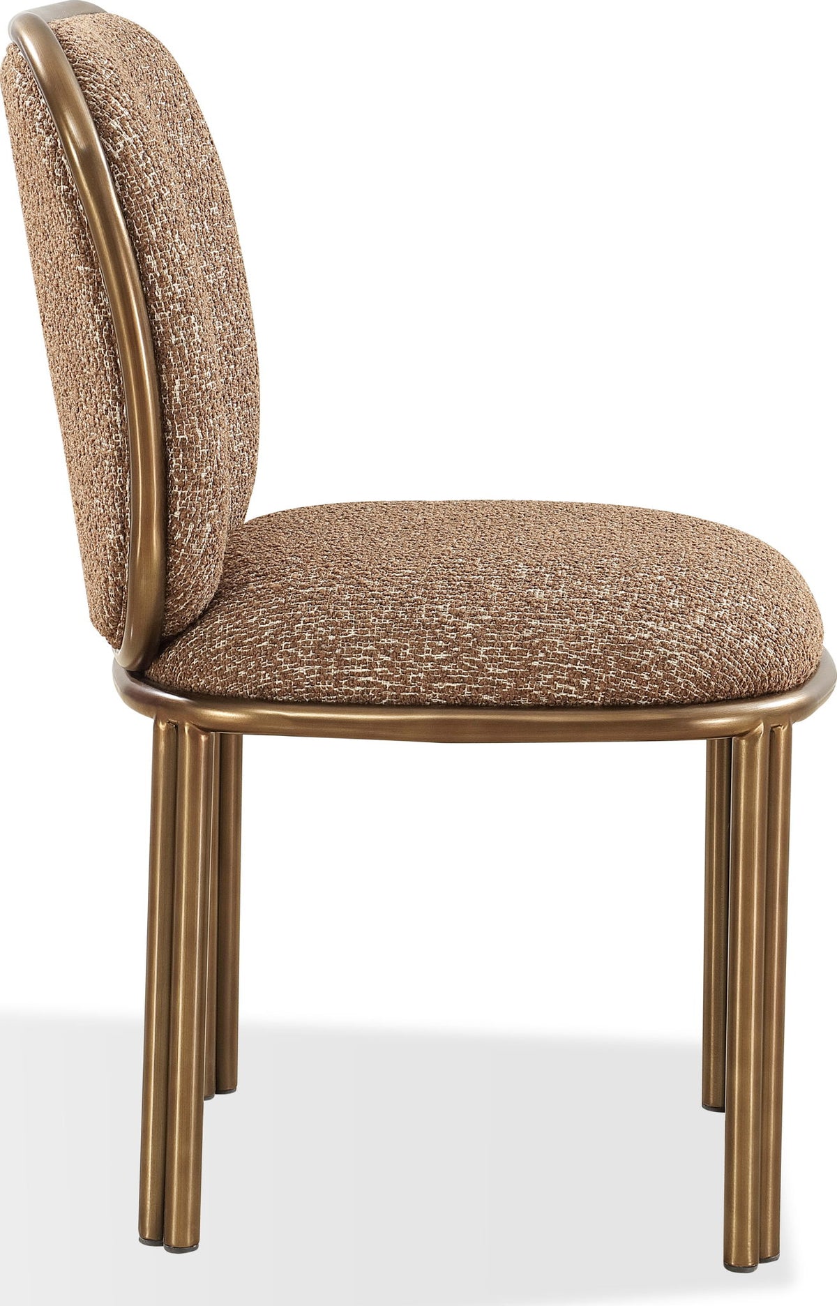 Mataranka - Dining Chair (Set of 2) - Giraffe Chenille And Brushed Golden Stainless Steel