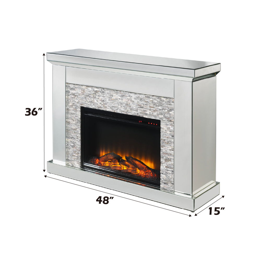 Laksha - Fireplace - Mirrored & Stone - Urban Living Furniture (Los Angeles, CA)