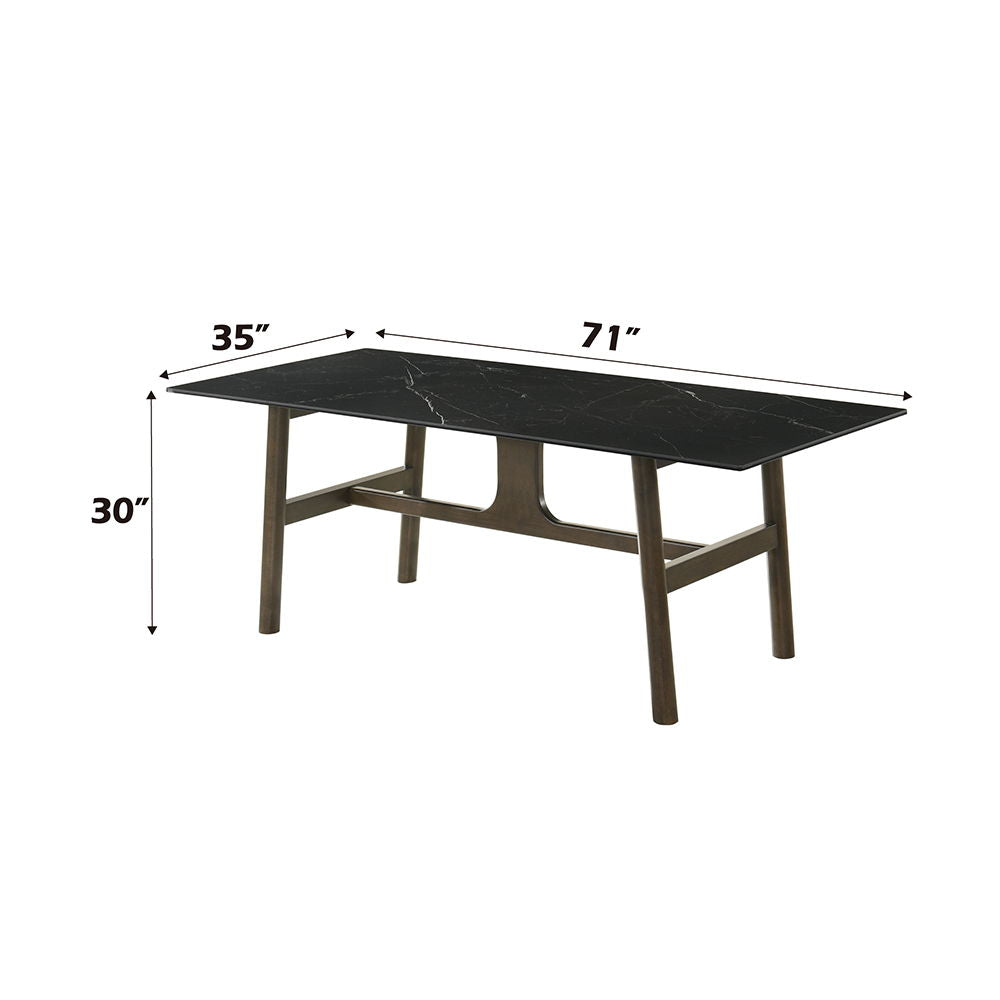 Destin - Dining Table - Sintered Stone & Walnut - Urban Living Furniture (Los Angeles, CA)