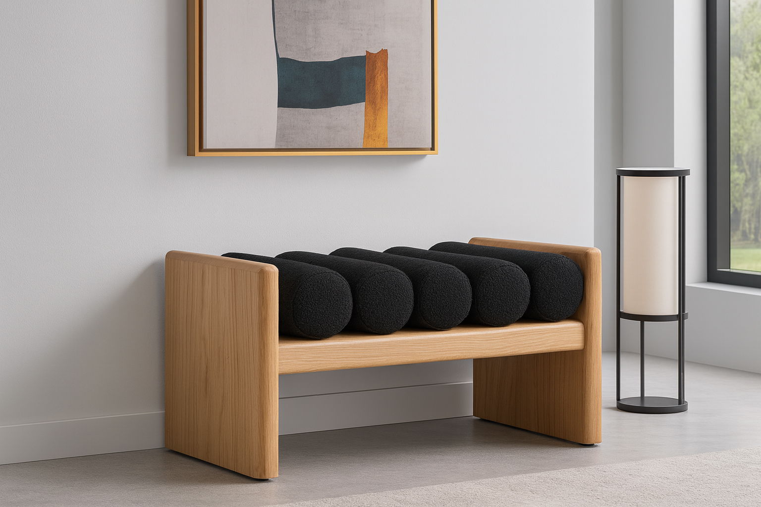 Waverly - Bench With Natural Frame - Urban Living Furniture (Los Angeles, CA)