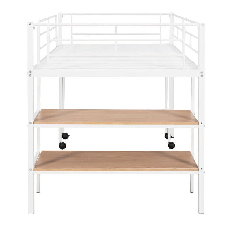 Loft Bed With Desk And Shelves