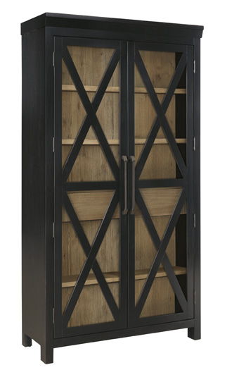 Ridgester - Display Cabinet - Light Brown / Black - Urban Living Furniture (Los Angeles, CA)