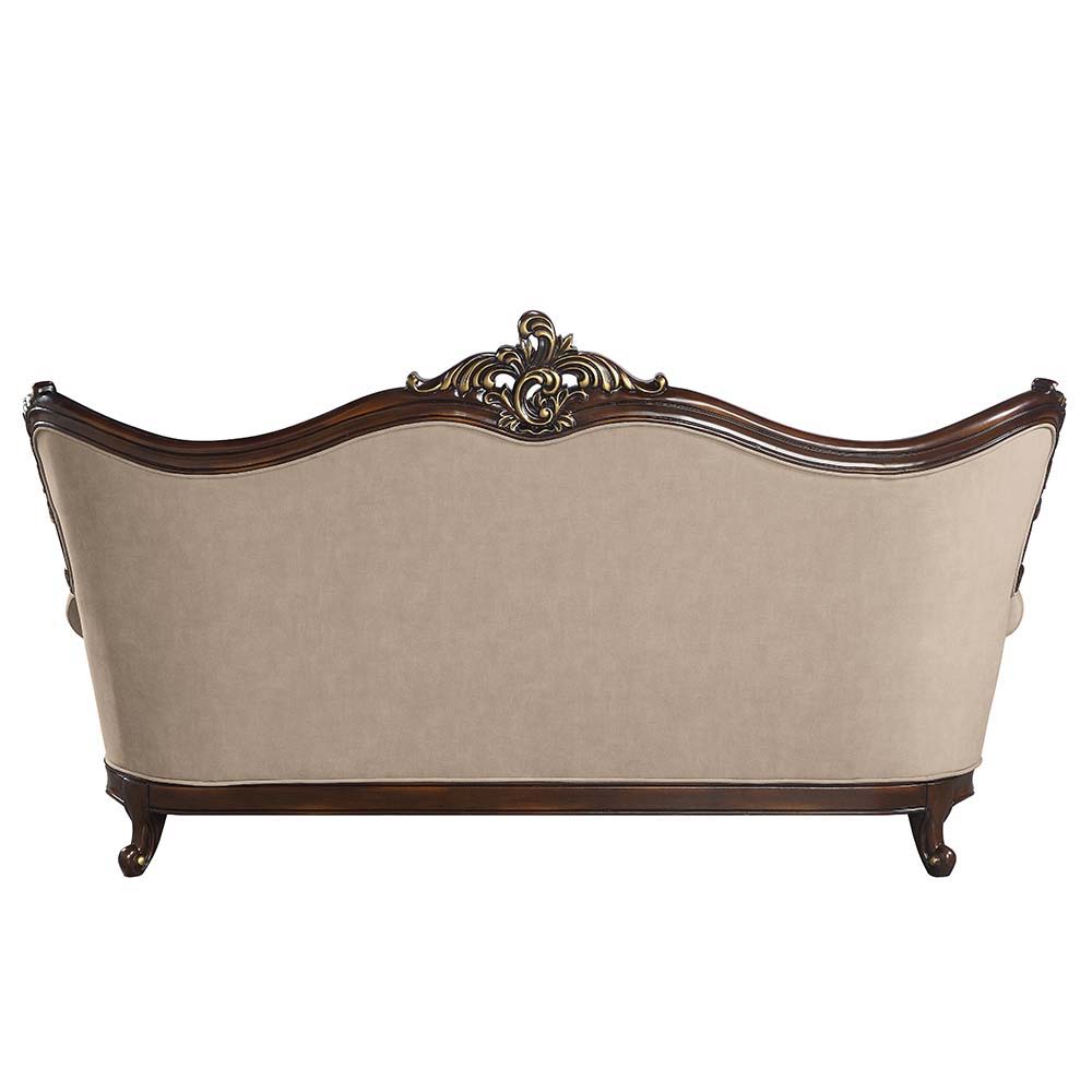 Ragnar - Sofa With 7 Pillows - Light Brown Linen & Cherry - Urban Living Furniture (Los Angeles, CA)