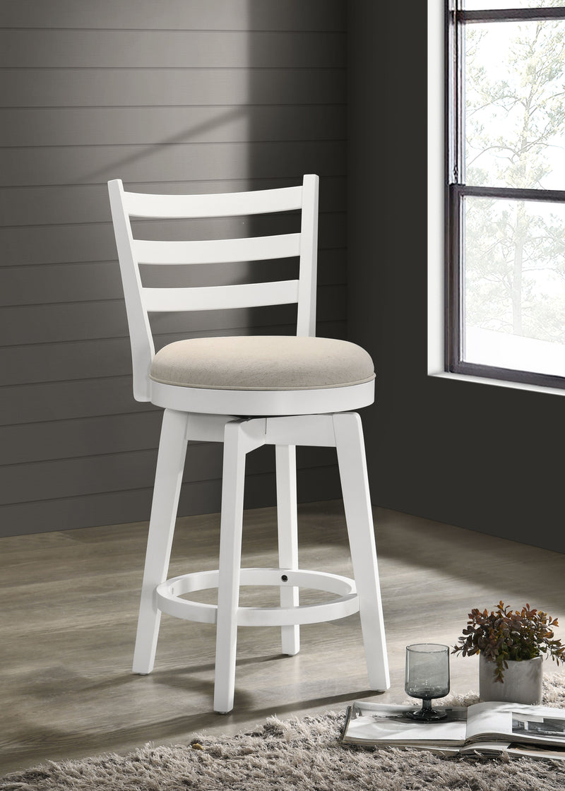 Joplin - 20.5" Ladder Back Counter Height Swivel Chair With Upholstered Seat - Urban Living Furniture (Los Angeles, CA)