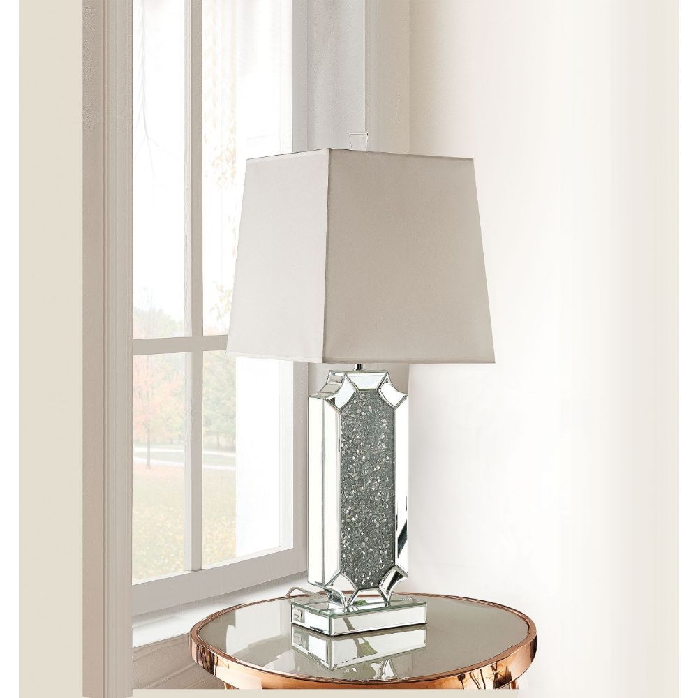 Noralie - Table Lamp - Mirrored & Faux Diamonds - 33" - Urban Living Furniture (Los Angeles, CA)