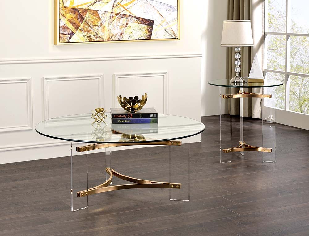 Sosi - End Table - Gold Finish - Urban Living Furniture (Los Angeles, CA)