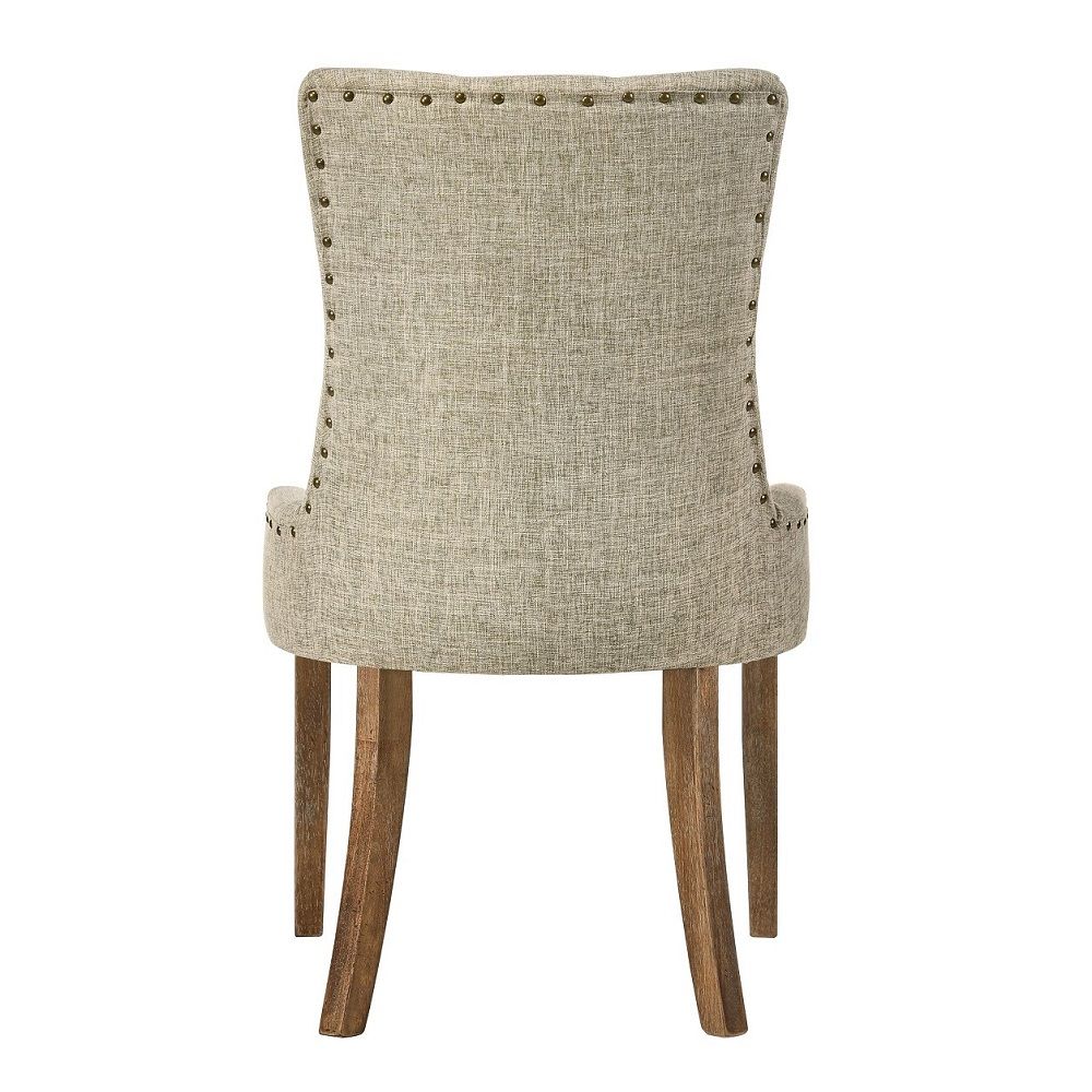 Yotam - Side Chair (Set of 2) - Beige Fabric & Salvaged Oak - Urban Living Furniture (Los Angeles, CA)