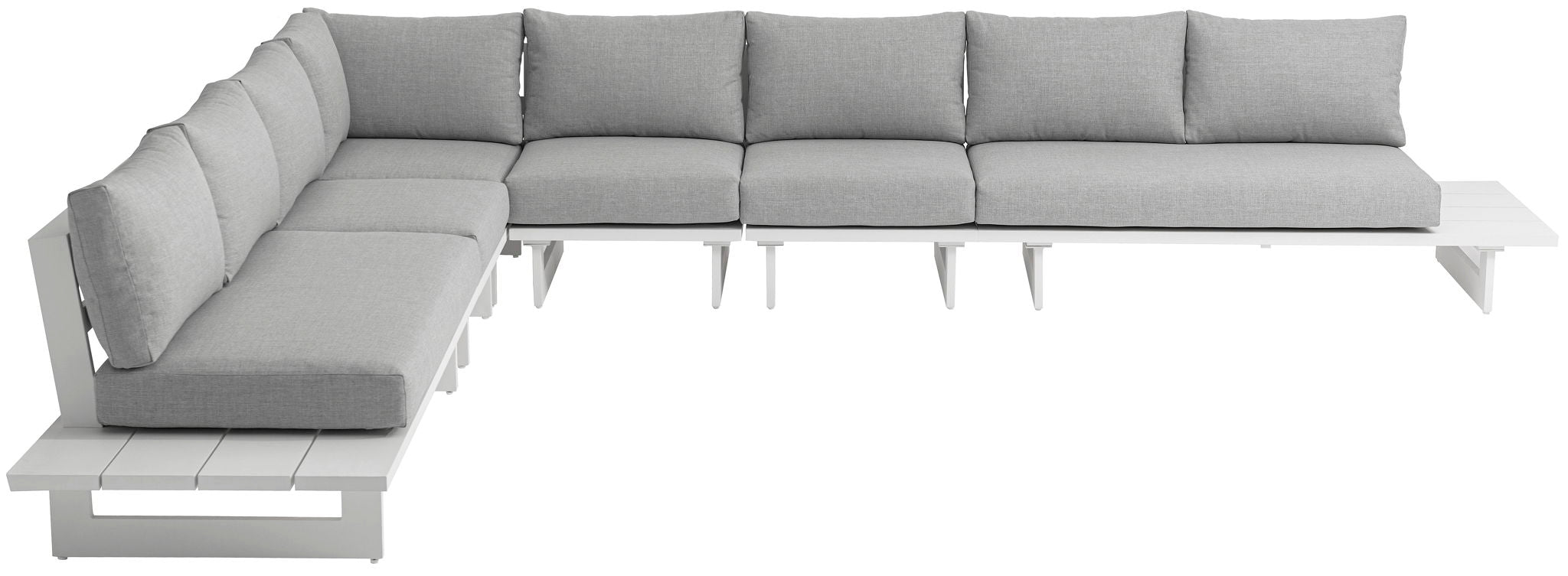 Maldives - 6 Piece Water Resistant Outdoor Patio Modular Sectional With White Base - Urban Living Furniture (Los Angeles, CA)