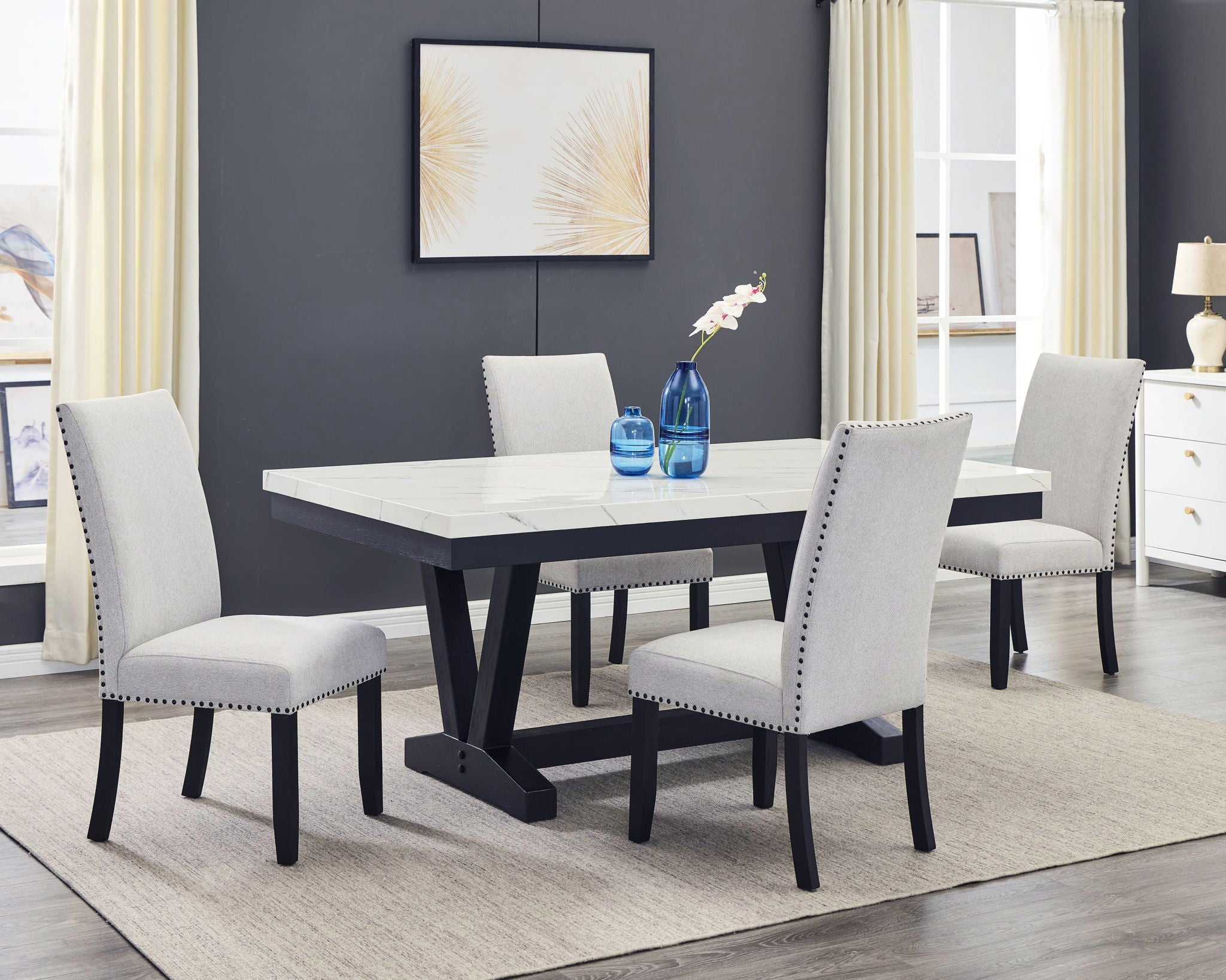 Vance - Dining Room Set - Charcoal / Dove - Urban Living Furniture (Los Angeles, CA)
