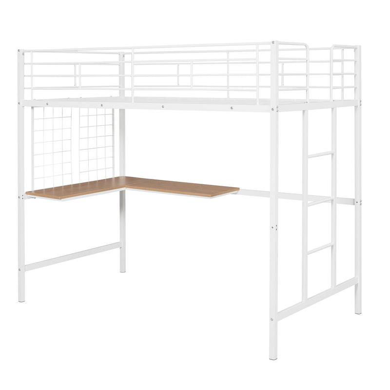 Bed With Desk And Grid