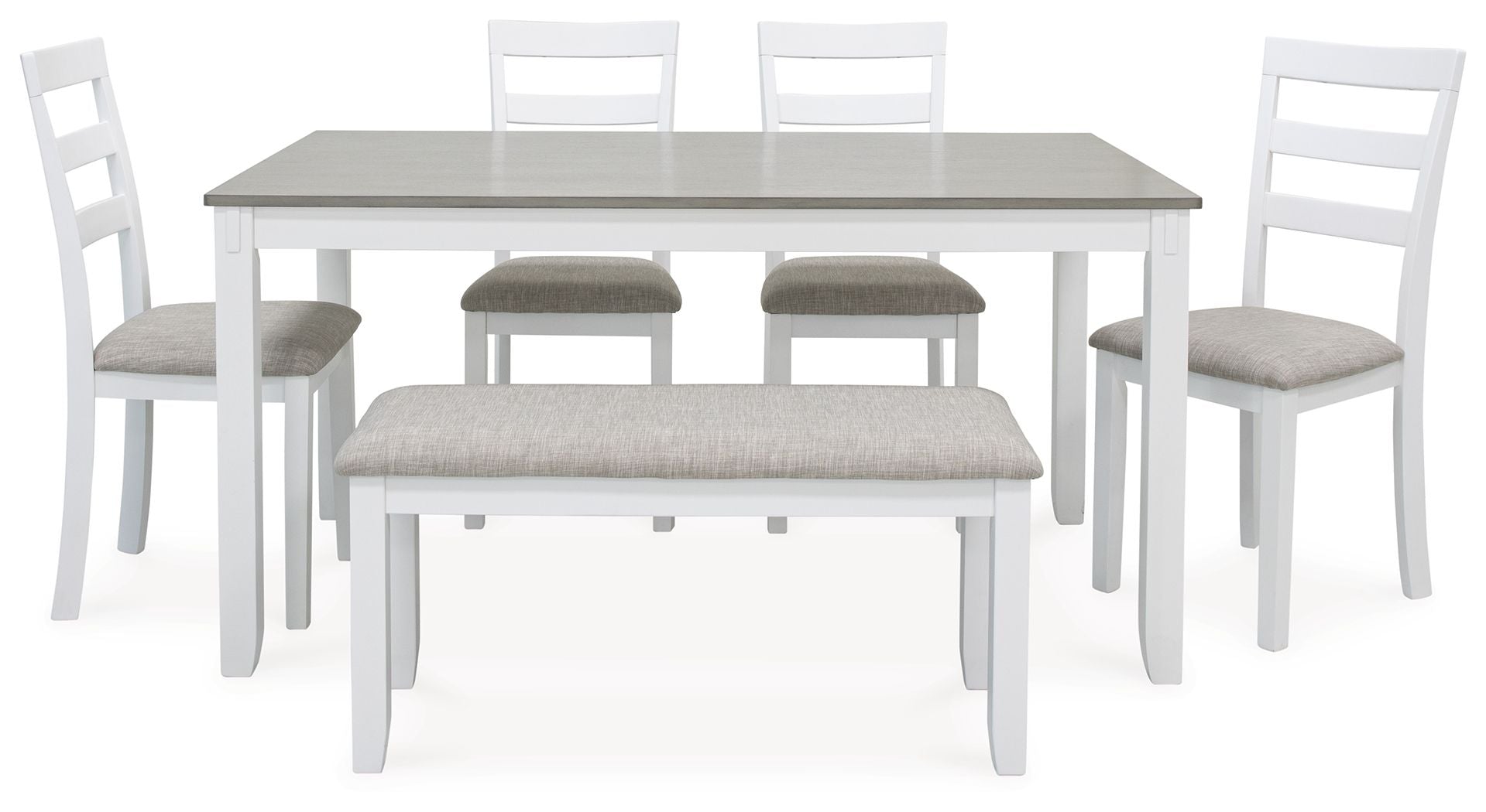 Stonehollow - White / Gray - Rectangular Drm Table Set (Set of 6) - Urban Living Furniture (Los Angeles, CA)