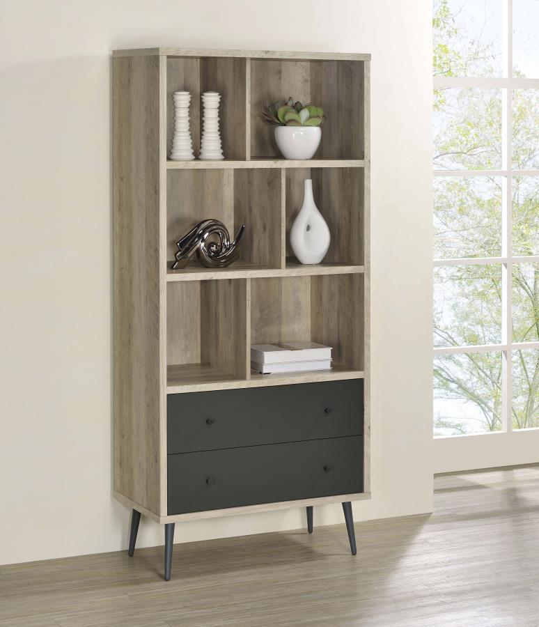 Maeve - 3-Shelf Bookcase With Drawers - Distressed Pine - Urban Living Furniture (Los Angeles, CA)