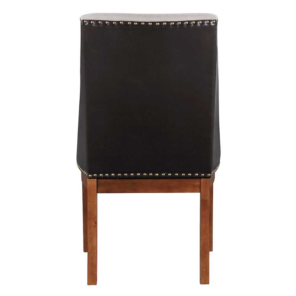 Gilsea - Fabric & Synthetic Leather Side Chair (Set of 2) - Beige & Brown Finish - Urban Living Furniture (Los Angeles, CA)