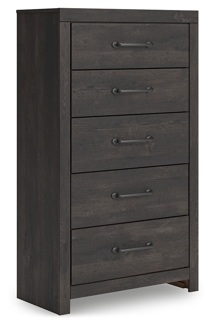 Hollivern - Dark Gray - Five Drawer Chest - Urban Living Furniture (Los Angeles, CA)