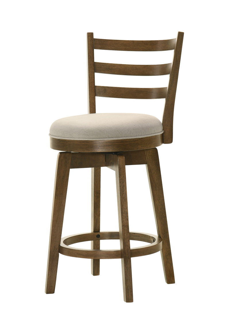 Joplin - 20.5" Ladder Back Counter Height Swivel Chair With Upholstered Seat - Urban Living Furniture (Los Angeles, CA)
