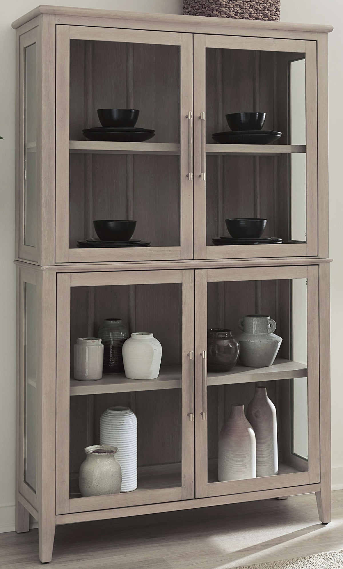 Camden - Four Door Shiplap Curio - Chai