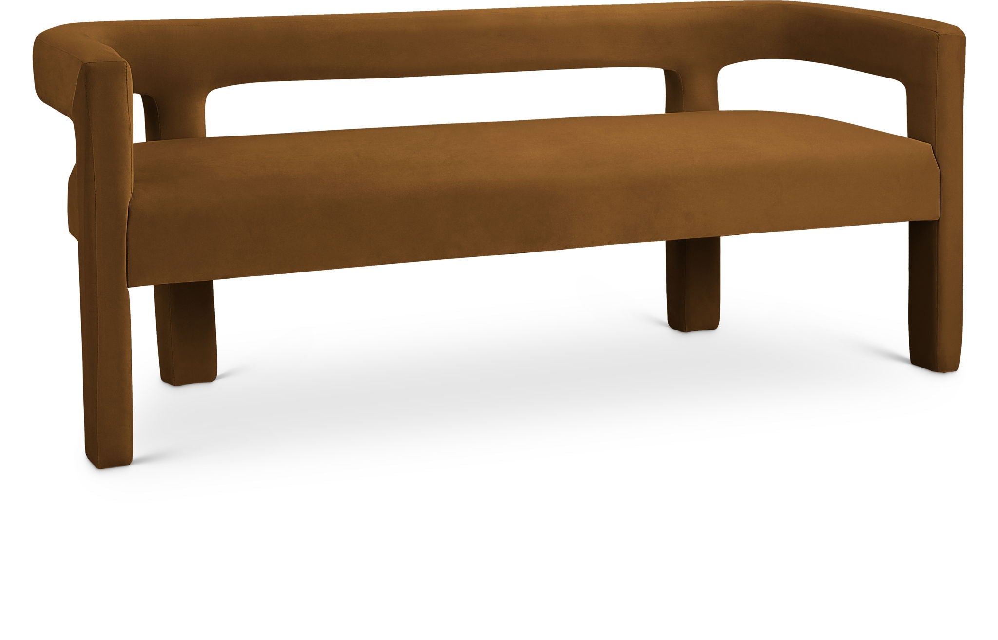 Athena - Velvet Bench - Saddle - Urban Living Furniture (Los Angeles, CA)