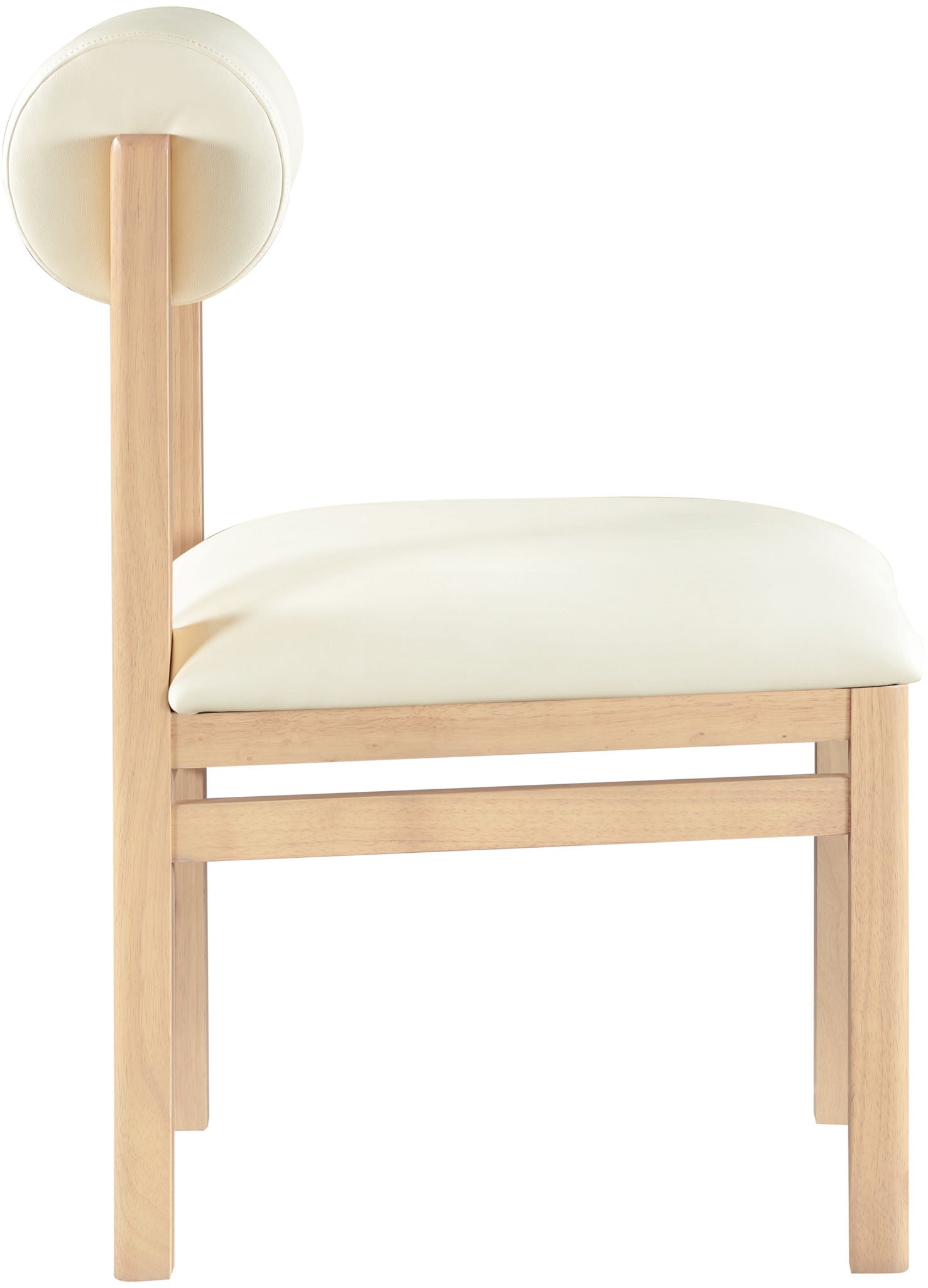 Roundhill - Faux Leather Dining Chair (Set of 2) - Natural Frame - Urban Living Furniture (Los Angeles, CA)