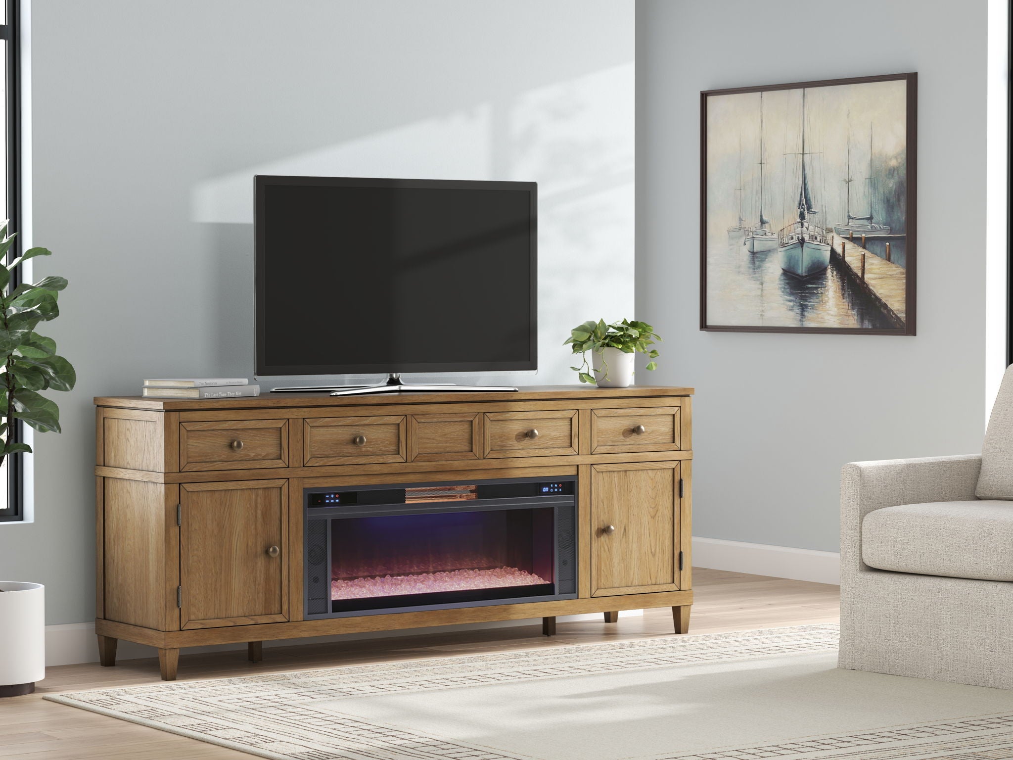 Sharlance - 81" TV Stand With Electric Fireplace - Urban Living Furniture (Los Angeles, CA)
