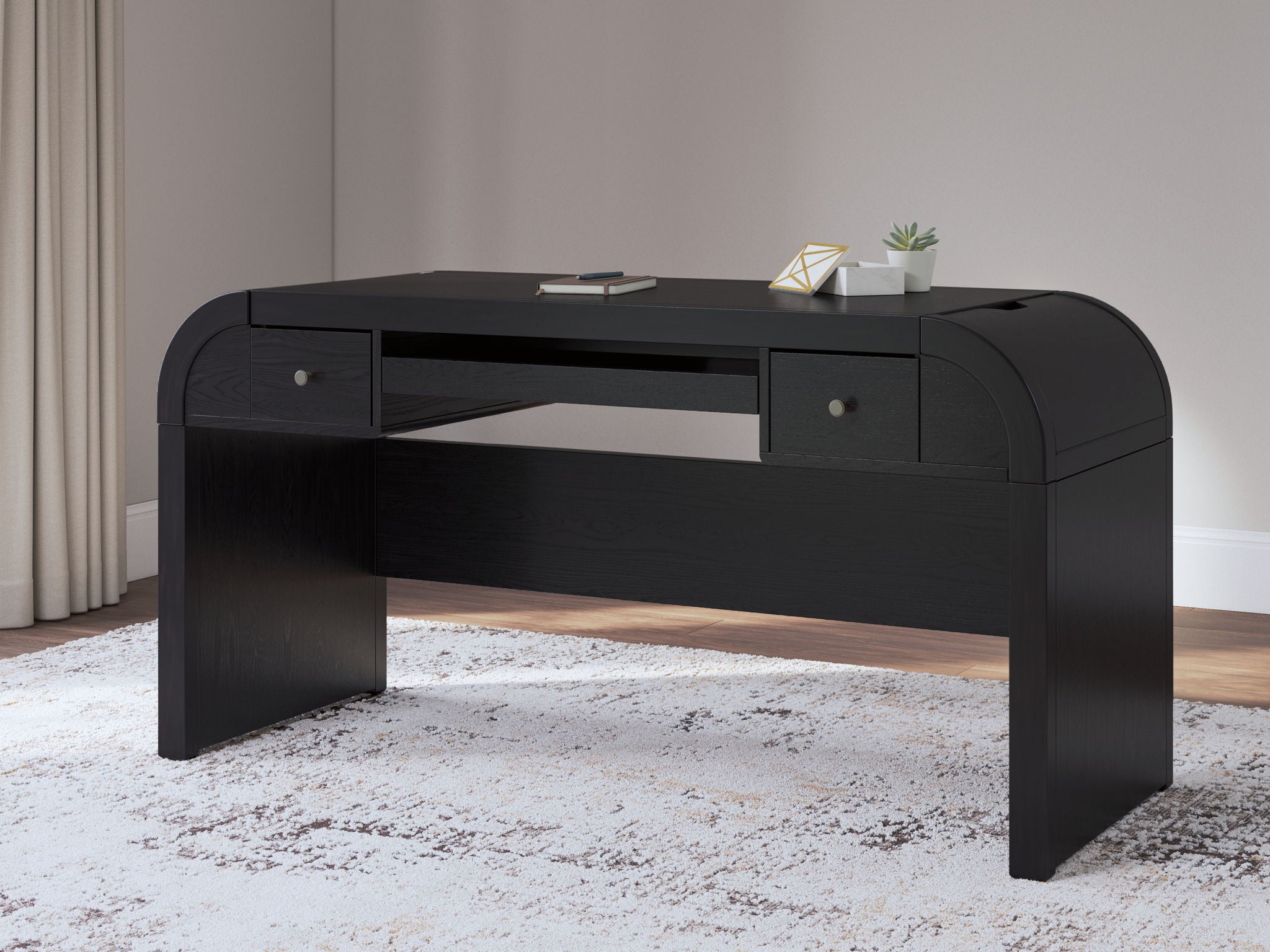 Rowanbeck - Black - Home Office Desk - Urban Living Furniture (Los Angeles, CA)