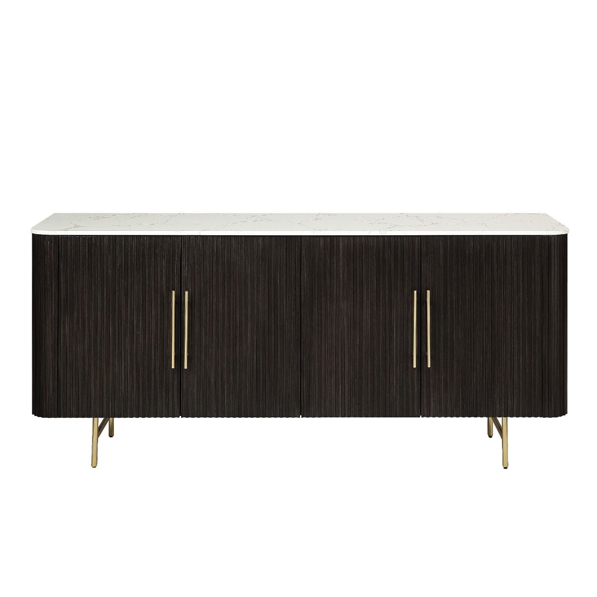 Clayten - Server - White Natural Marble Top & Espresso - Urban Living Furniture (Los Angeles, CA)