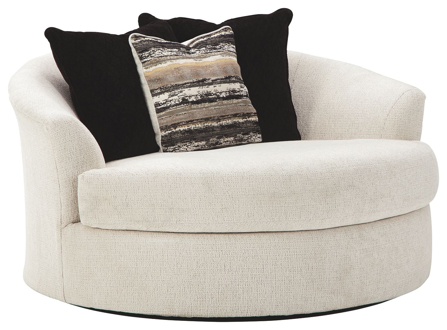 Cambri - Snow - Oversized Round Swivel Chair - Urban Living Furniture (Los Angeles, CA)