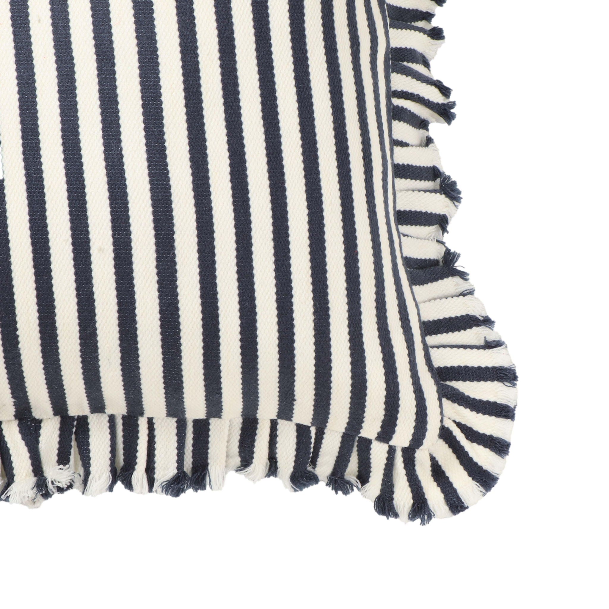 Alessia - 20" Square Striped Ruffle Accent Pillow Cover - Urban Living Furniture (Los Angeles, CA)