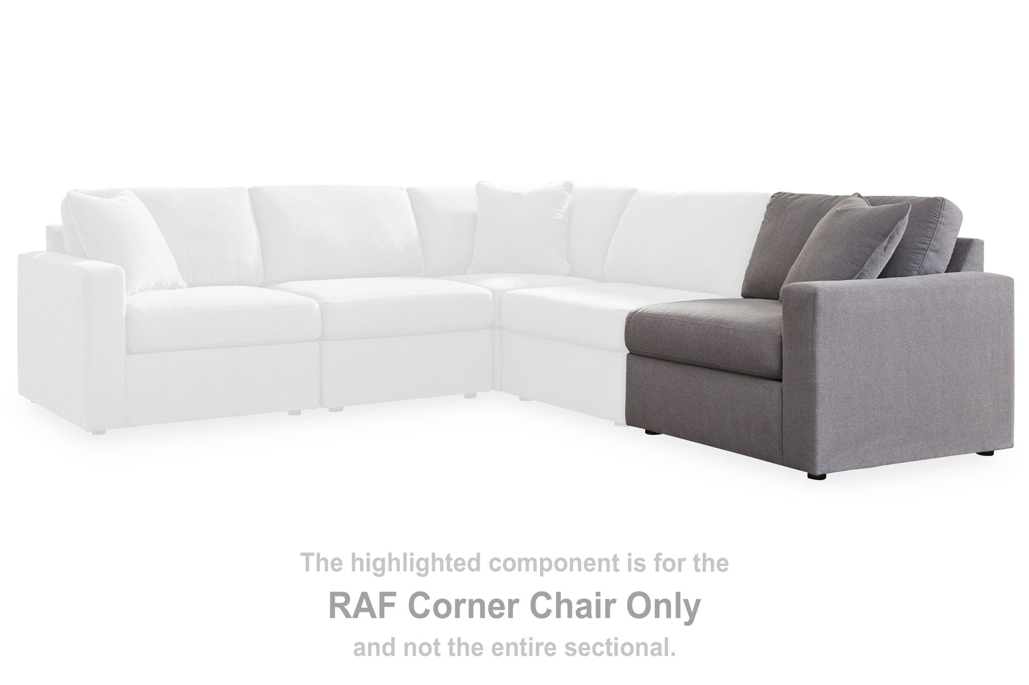 Modmax - Granite - Raf Corner Chair - Urban Living Furniture (Los Angeles, CA)