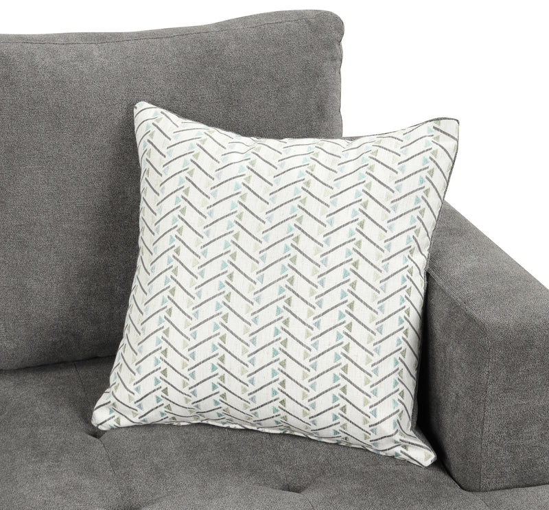 Callaway - Chenille Chair With Throw Pillow - Gray - Urban Living Furniture (Los Angeles, CA)