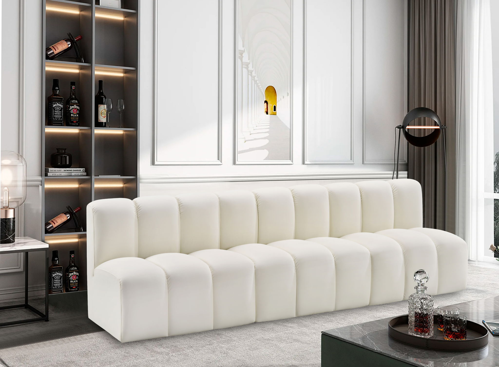 Arc - Faux Leather 3 Seats Modular Sofa - Urban Living Furniture (Los Angeles, CA)