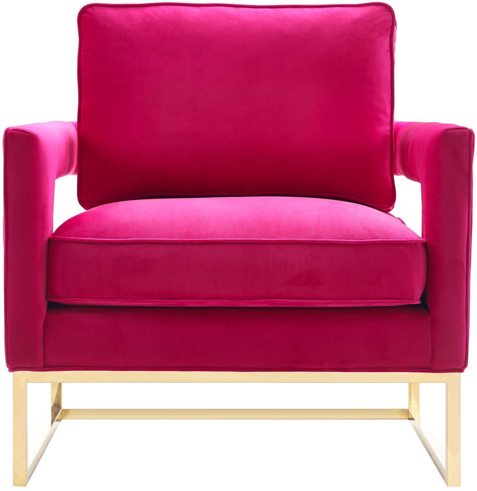 Avery - Velvet Chair With Polished Gold Base - Urban Living Furniture (Los Angeles, CA)