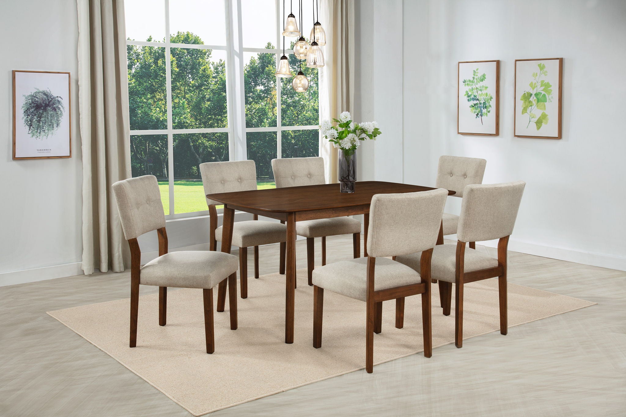 Gregory - Side Chair (Set of 2) - Beige / Brown - Urban Living Furniture (Los Angeles, CA)