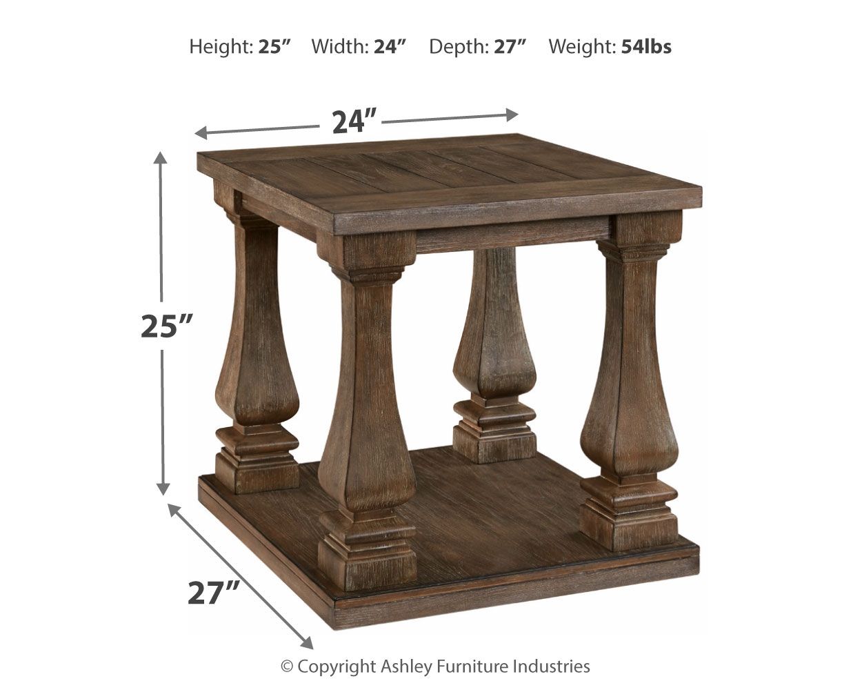Johnelle - Gray - Rectangular End Table - Urban Living Furniture (Los Angeles, CA)