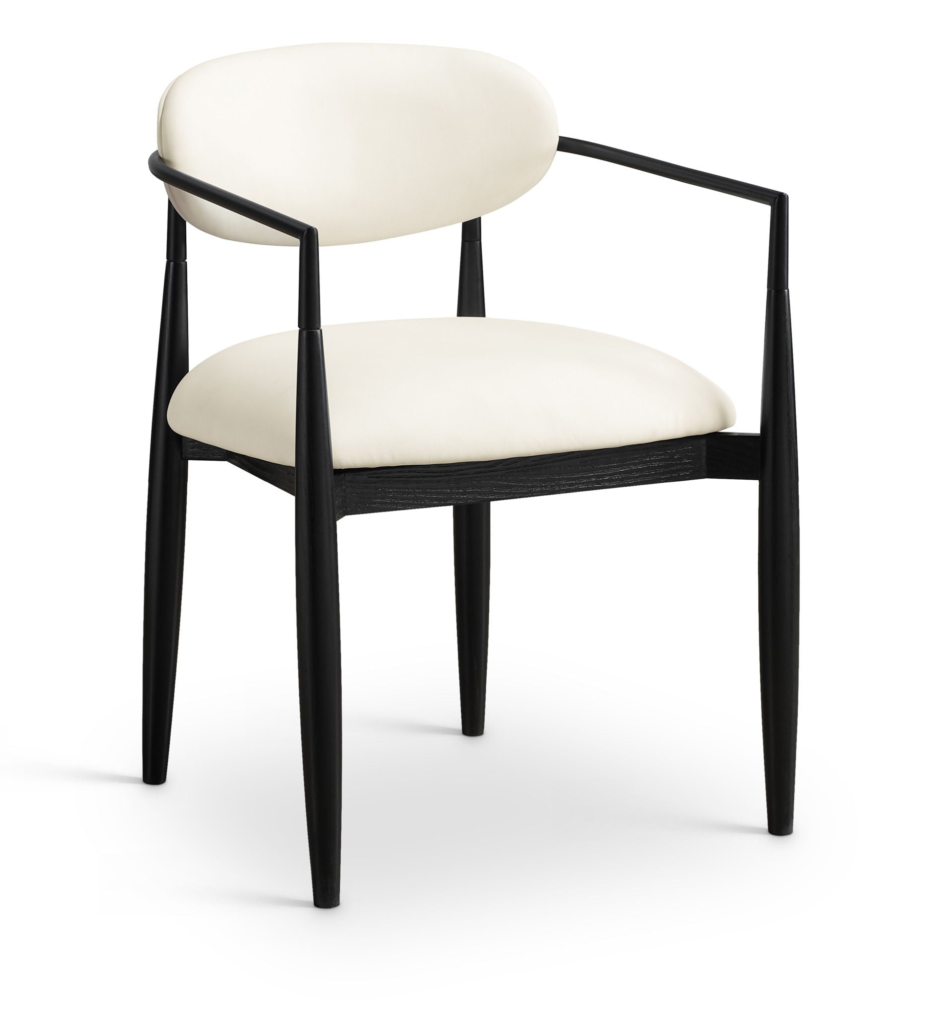 Riccio - Faux Leather Dining Arm Chair (Set of 2) - Black Frame - Urban Living Furniture (Los Angeles, CA)