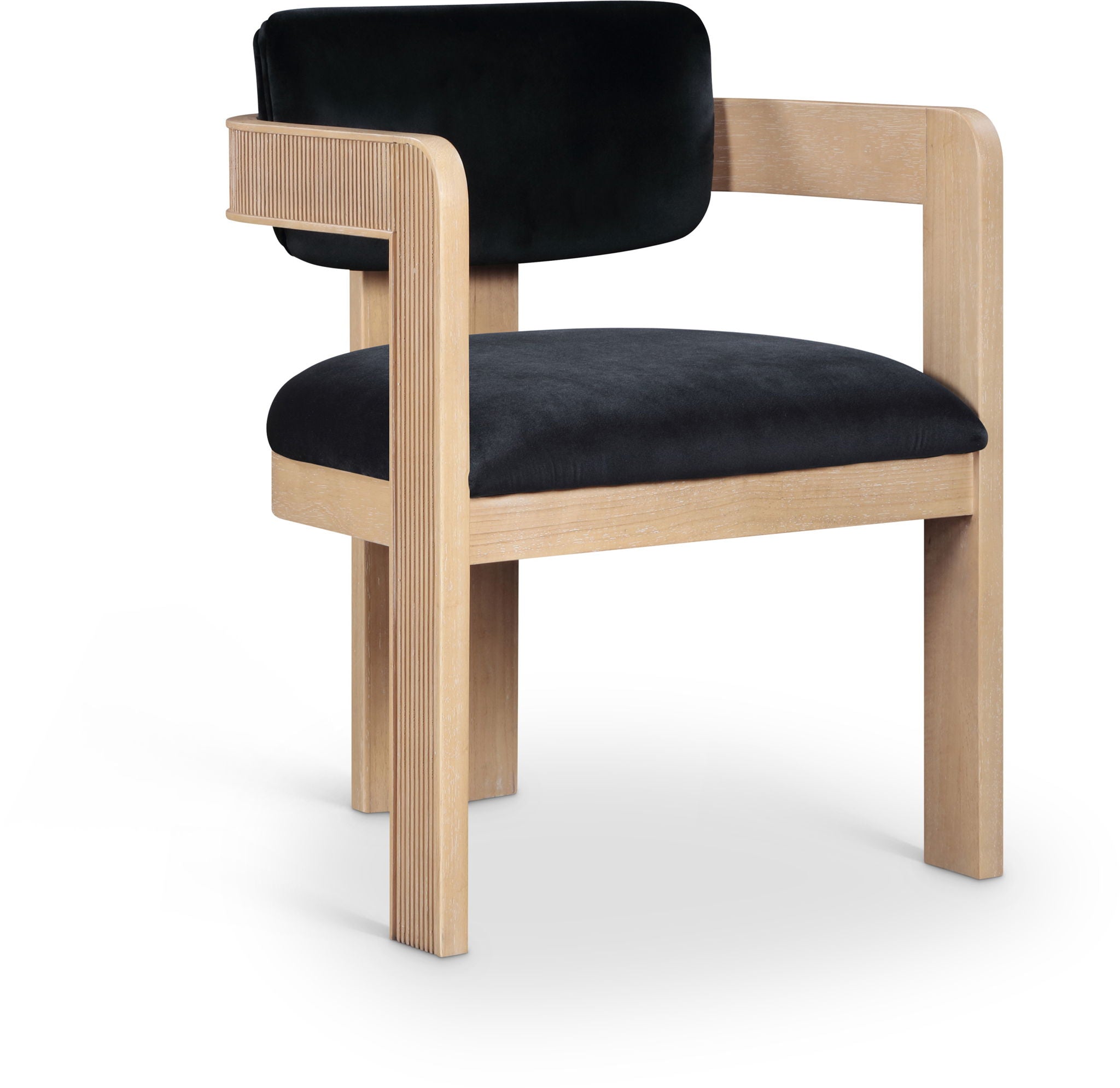 Sacha - Velvet Dining Chair With Natural Base (Set of 2) - Urban Living Furniture (Los Angeles, CA)