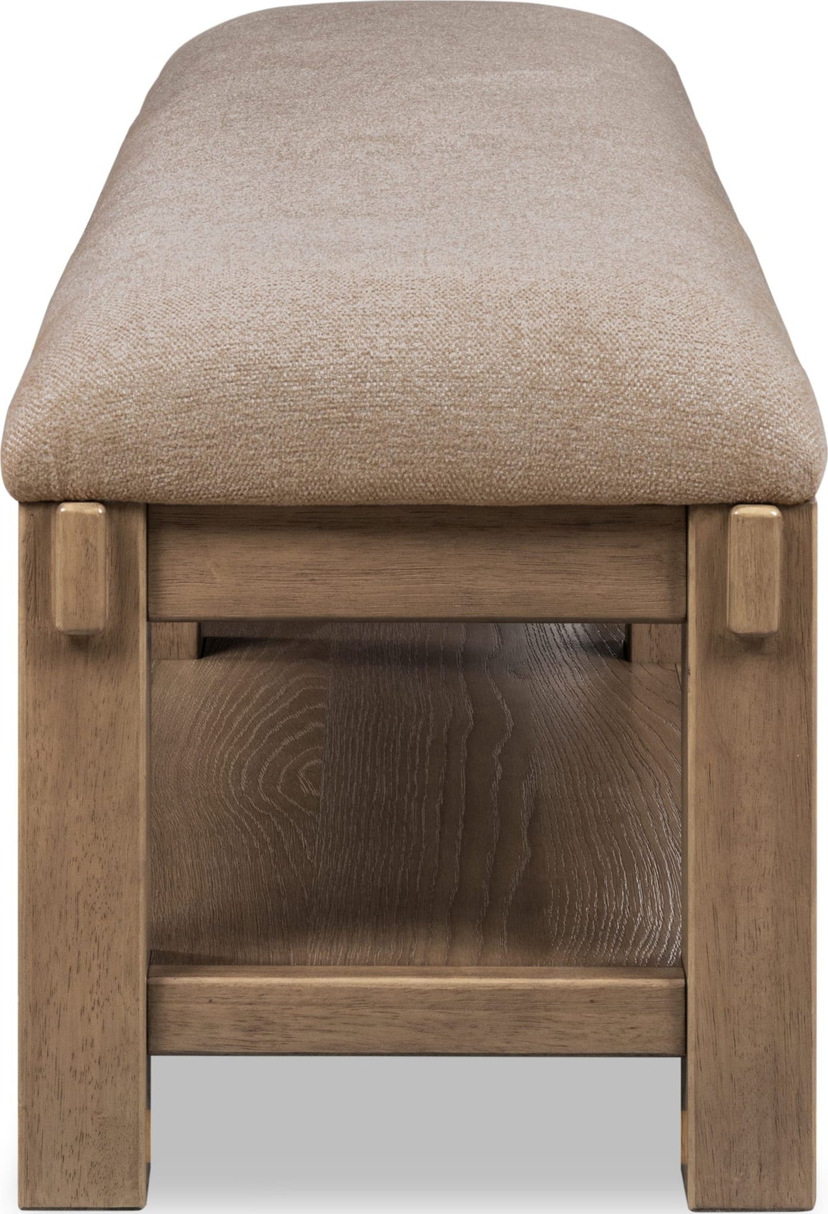 Roycroft - Wooden / Upholstered Bench - Harvest Wood