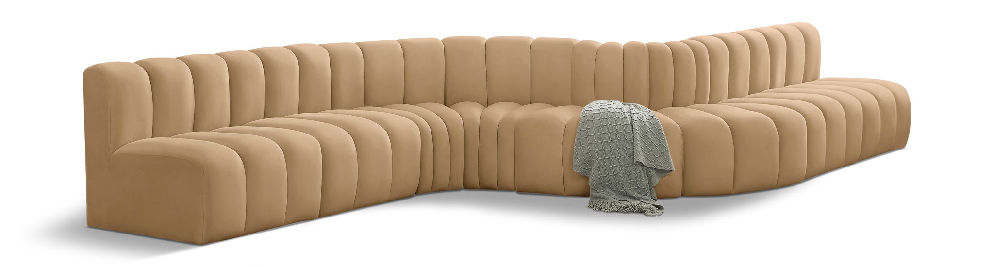 Arc - Velvet 8 Piece Curved Modular Sofa - Urban Living Furniture (Los Angeles, CA)