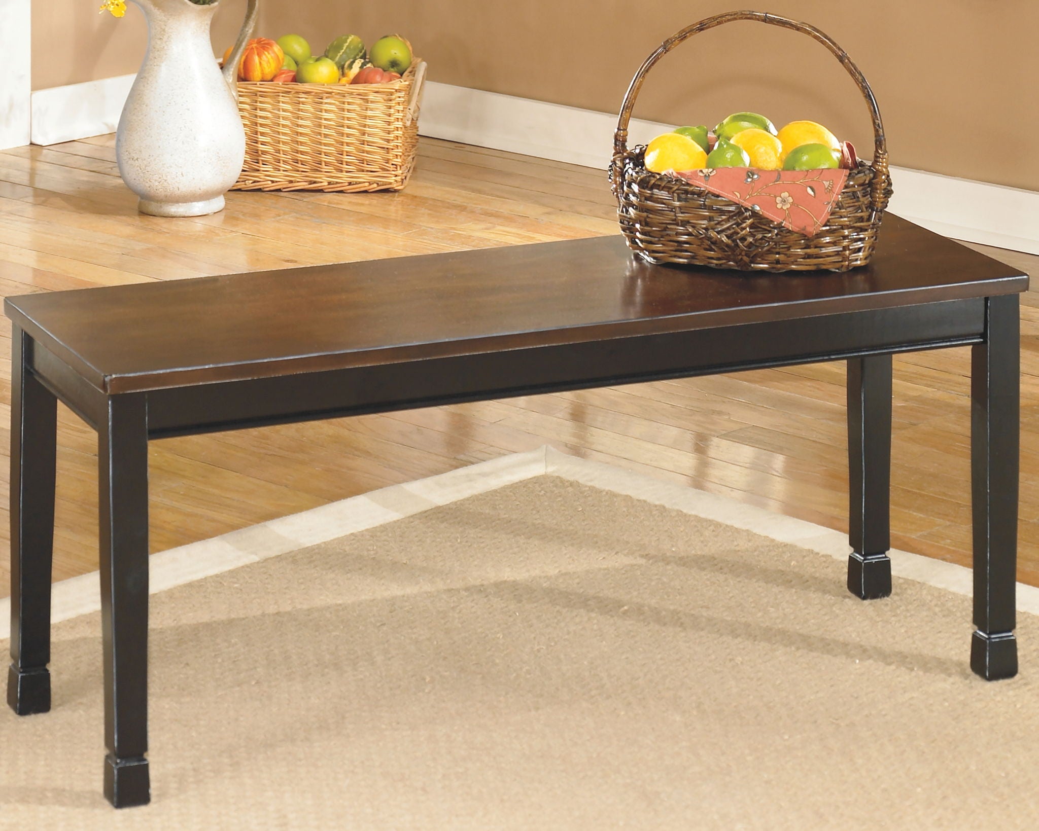 Owingsville - Black / Brown - Large Dining Room Bench - Urban Living Furniture (Los Angeles, CA)