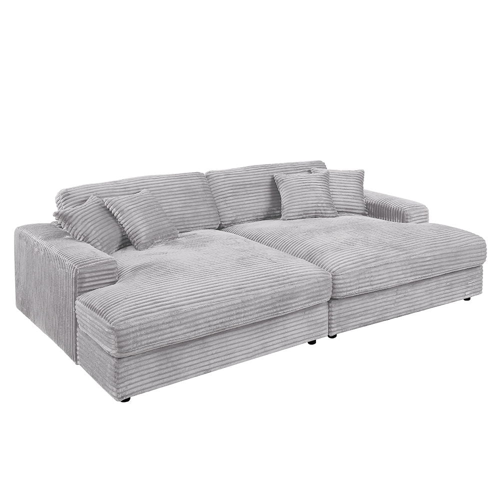 Hilde - Sectional Sofa With 4 Pillows - Gray - Urban Living Furniture (Los Angeles, CA)