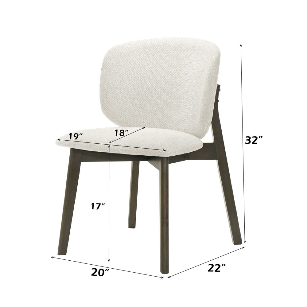 Mallin - Side Chair (Set of 2) - Gray Chenille & Walnut - Urban Living Furniture (Los Angeles, CA)