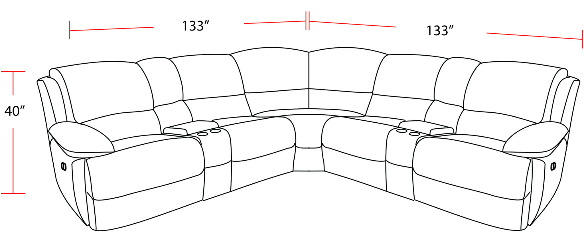Spartacus - Power Reclining Sectional - Urban Living Furniture (Los Angeles, CA)