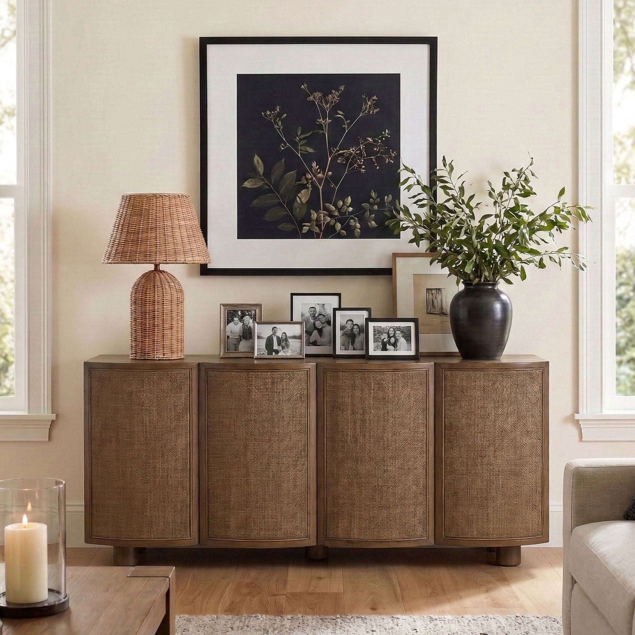 Norin - Solid Wood And Oak Veneer Sideboard/Buffet - Urban Living Furniture (Los Angeles, CA)