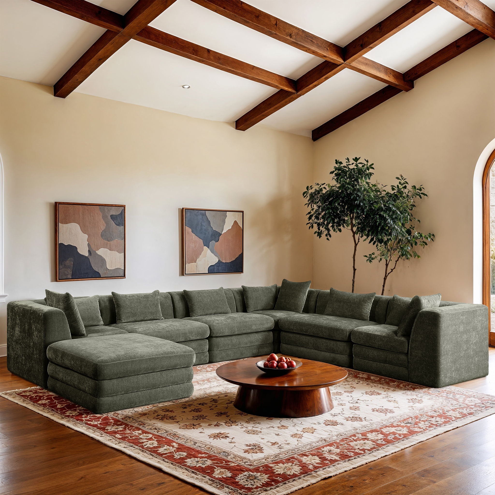 Stellar - 7 Piece Chenille Fabric Upholstered Modular Sectional - Urban Living Furniture (Los Angeles, CA)