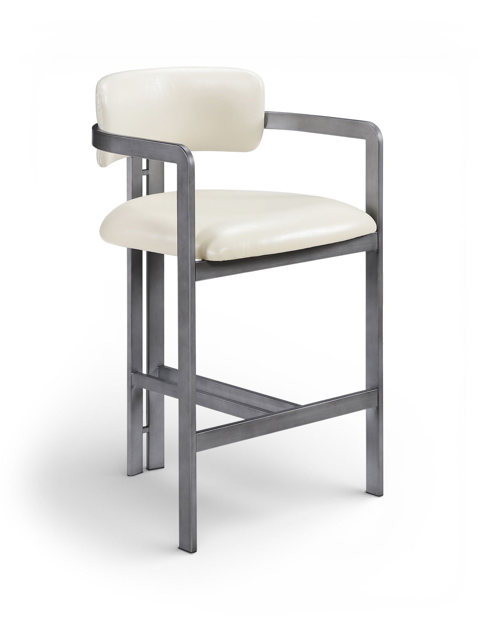 Aurum - Vegan Leather Upholstered Counter Stool With Gray Base - Urban Living Furniture (Los Angeles, CA)