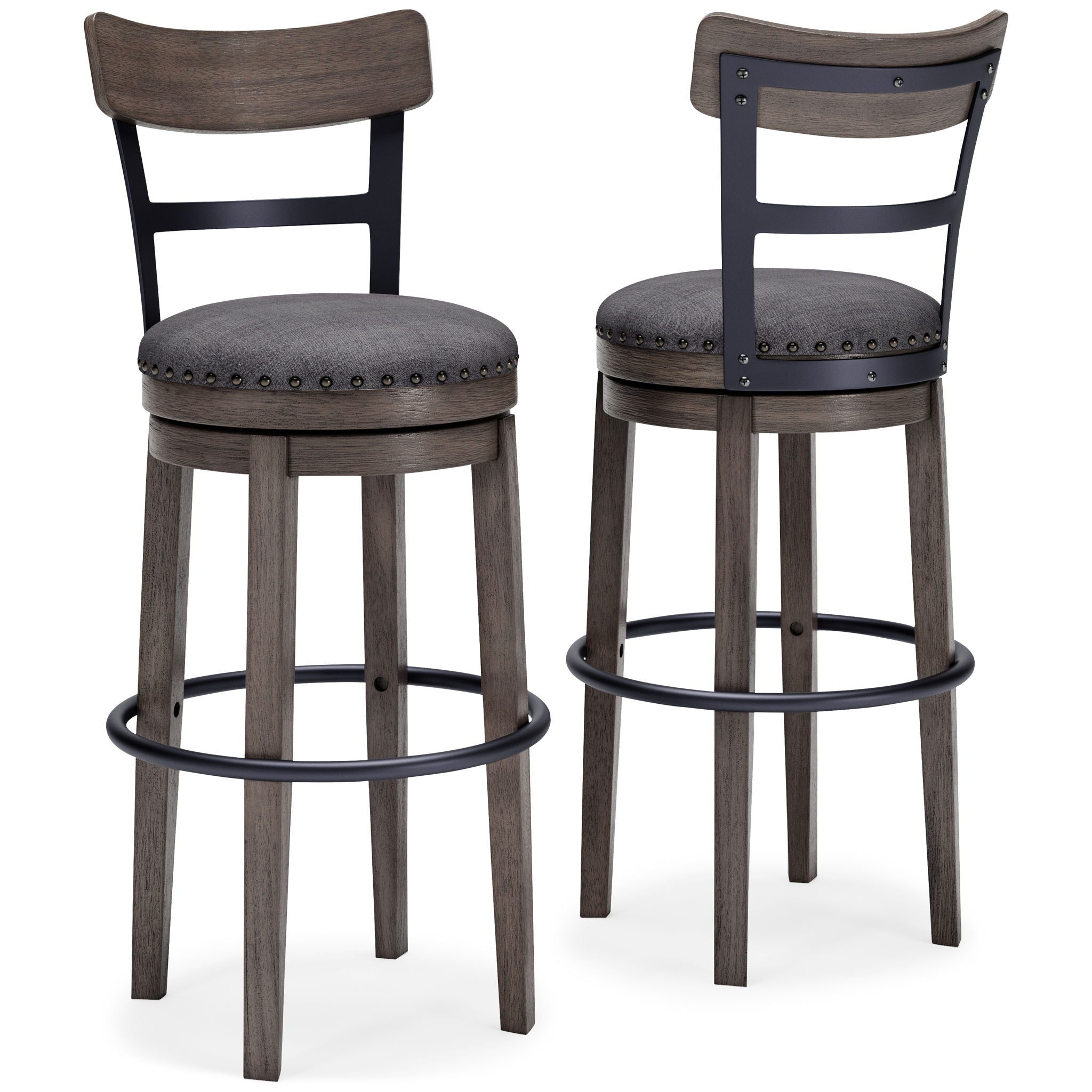 Caitbrook - Gray - Tall UPH Swivel Barstool - Urban Living Furniture (Los Angeles, CA)