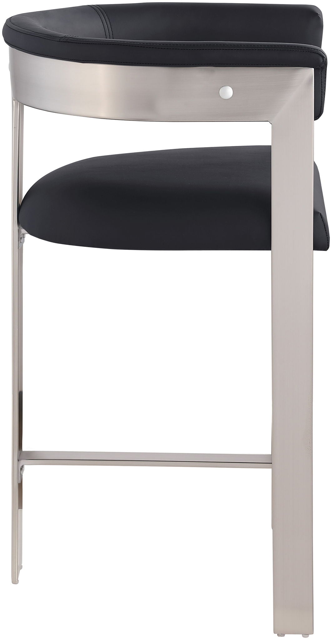 Romeo - Faux Leather Counter Stool With Silver Base (Set of 2) - Urban Living Furniture (Los Angeles, CA)