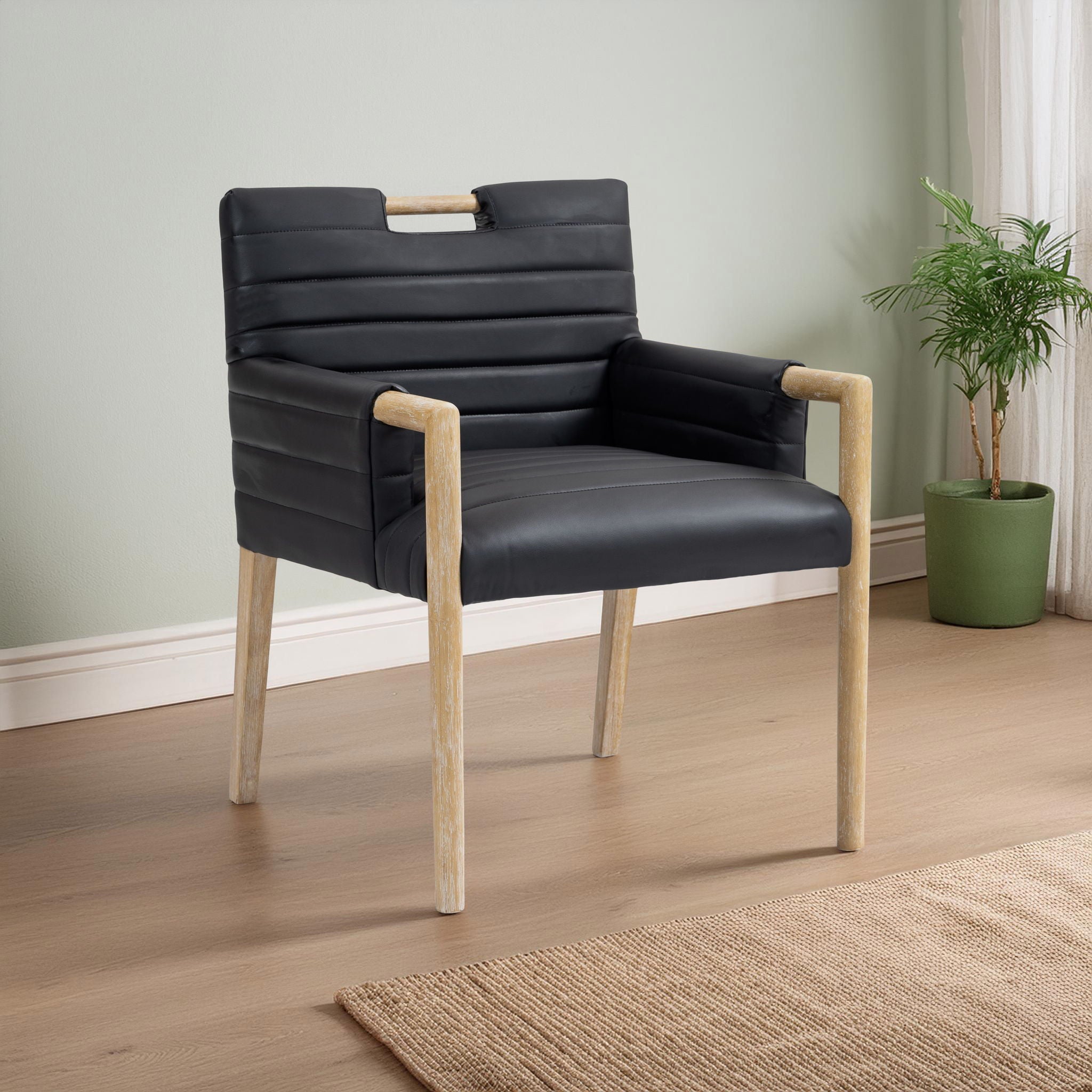 Aimee - Dining Arm Chair - Light Brown Legs - Urban Living Furniture (Los Angeles, CA)