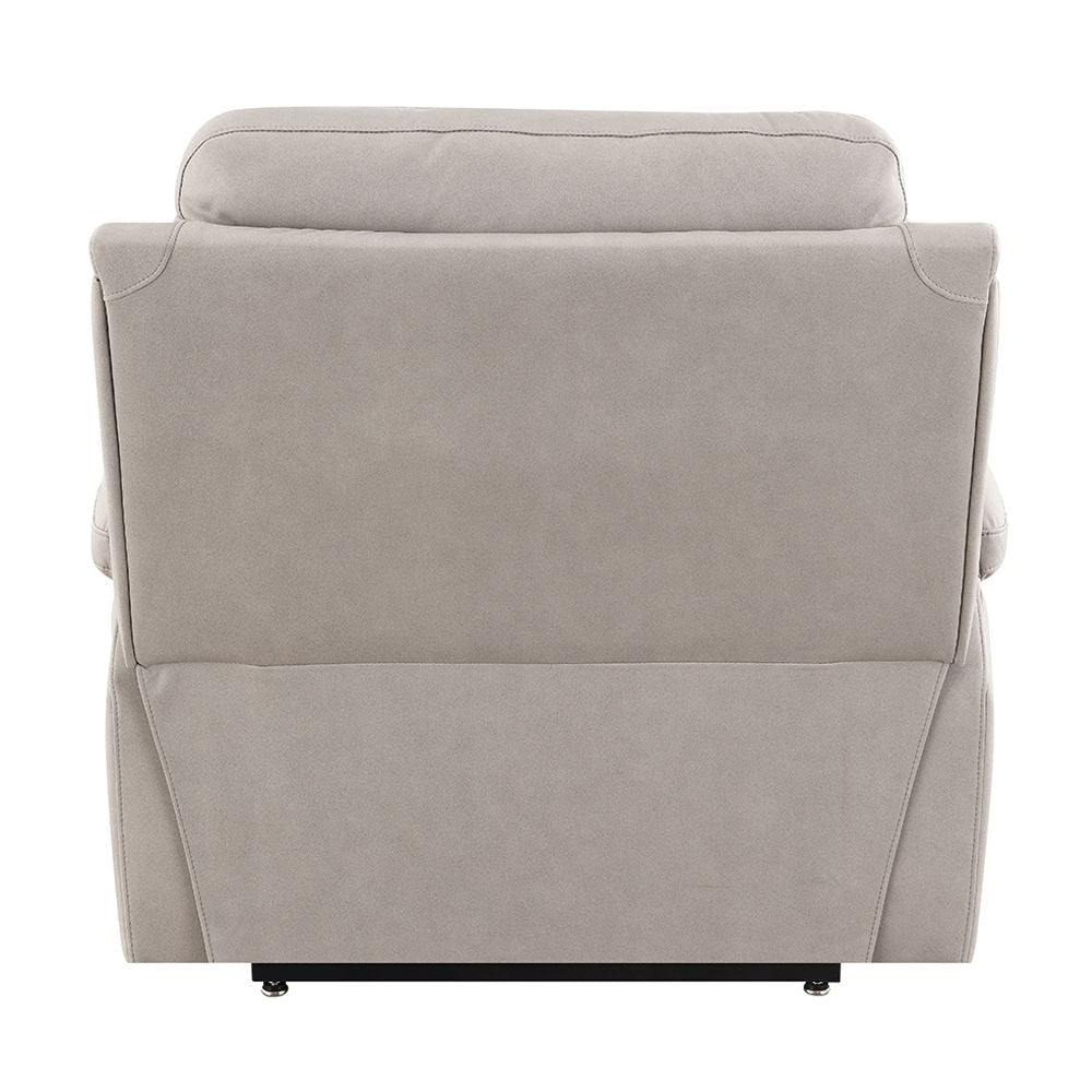 Chriki - Power Recliner With Lift & Heating & Massage - Beige Chenille & Black - Urban Living Furniture (Los Angeles, CA)