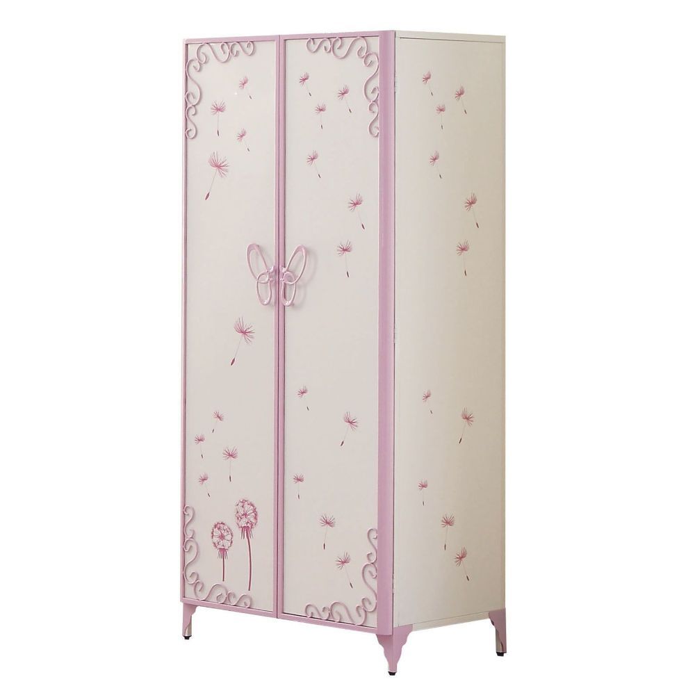 Priya II - Wardrobe - White & Light Purple - Urban Living Furniture (Los Angeles, CA)
